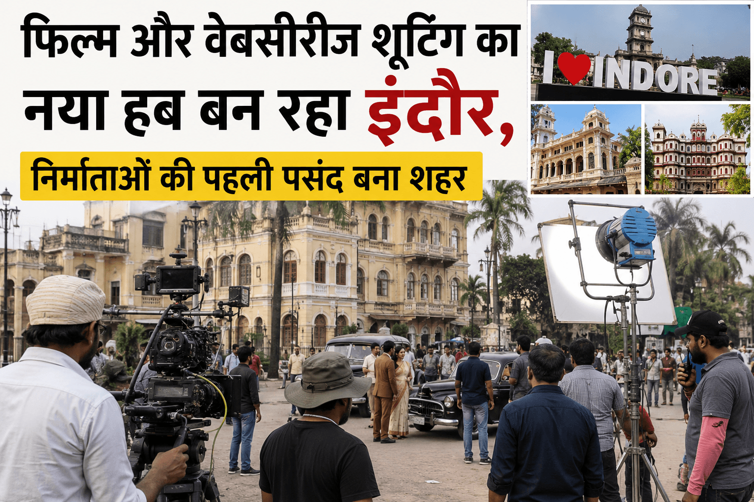 फिल्म और वेबसीरीज शूटिंग का नया हब बन रहा इंदौर, निर्माताओं की पहली पसंद बना शहर