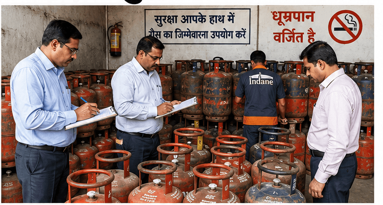 तीन गैस एजेंसियों में खाद्य विभाग का छापा: घरेलू और कमर्शियल सिलेंडरों के खेल का बड़ा खुलासा