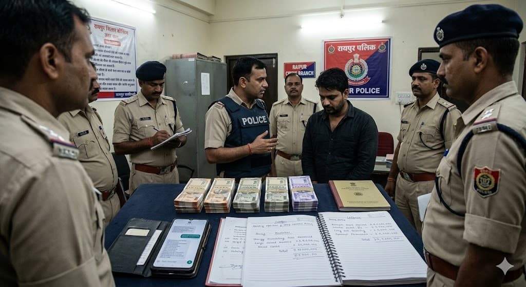 दुबई से चल रहा था सट्टे का खेल, रायपुर पुलिस ने कैश समेत आरोपी को पकड़ा