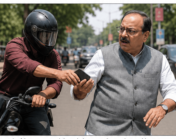 पूर्व विधानसभा अध्यक्ष से दिनदहाड़े मोबाइल लूट, कानून व्यवस्था पर उठे सवाल