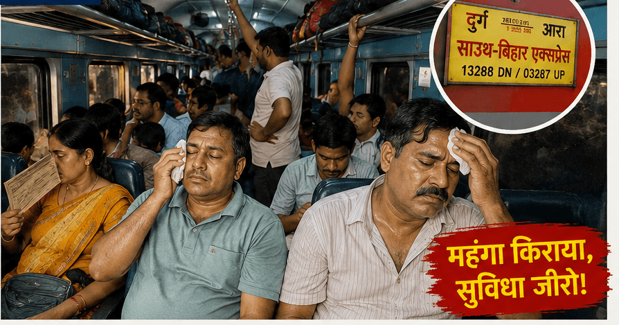 साउथ-बिहार एक्सप्रेस का एसी फेल, B2 कोच बना भट्ठी; रातभर गर्मी से बेहाल रहे यात्री