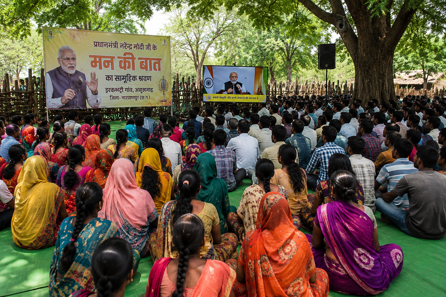 अबुझमाड़ के इरकभट्टी गांव में पहली बार गूंजी ‘मन की बात’, विकास और मुख्यधारा से जुड़ने की नई शुरुआत
