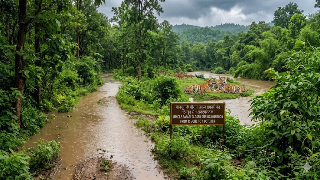 मानसून सीजन में 105 दिनों के लिए बंद रहेगा जंगल सफारी, 1 अक्टूबर तक पर्यटकों की एंट्री पर रोक